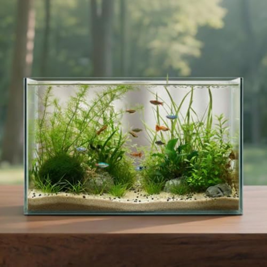 Glass Fish Tank Open-Back Lid  - Planted Aquarium Bowl recension och pris