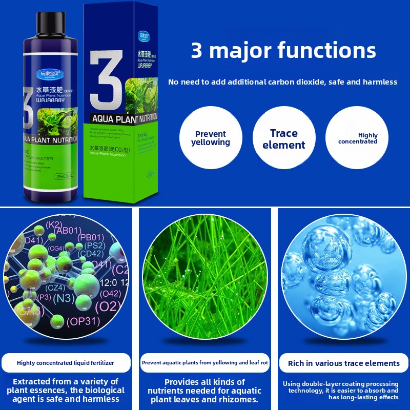 WAJABABY Liquid Aquarium Plant - Aquarium Plant Liquid Fertilizer recension och pris