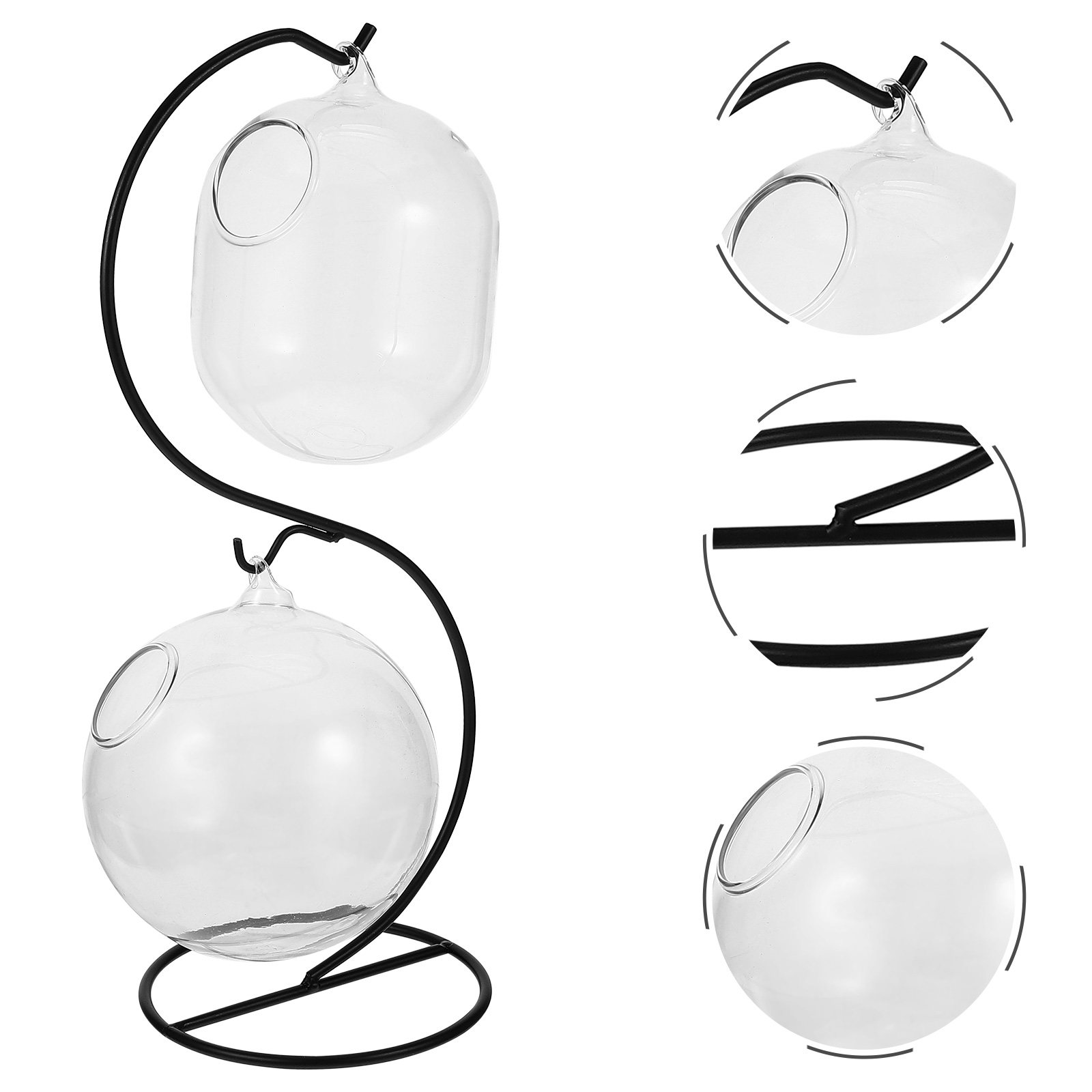 1Set Desktop Glass Fish Tank f - Planted Aquarium Bowl recension och pris