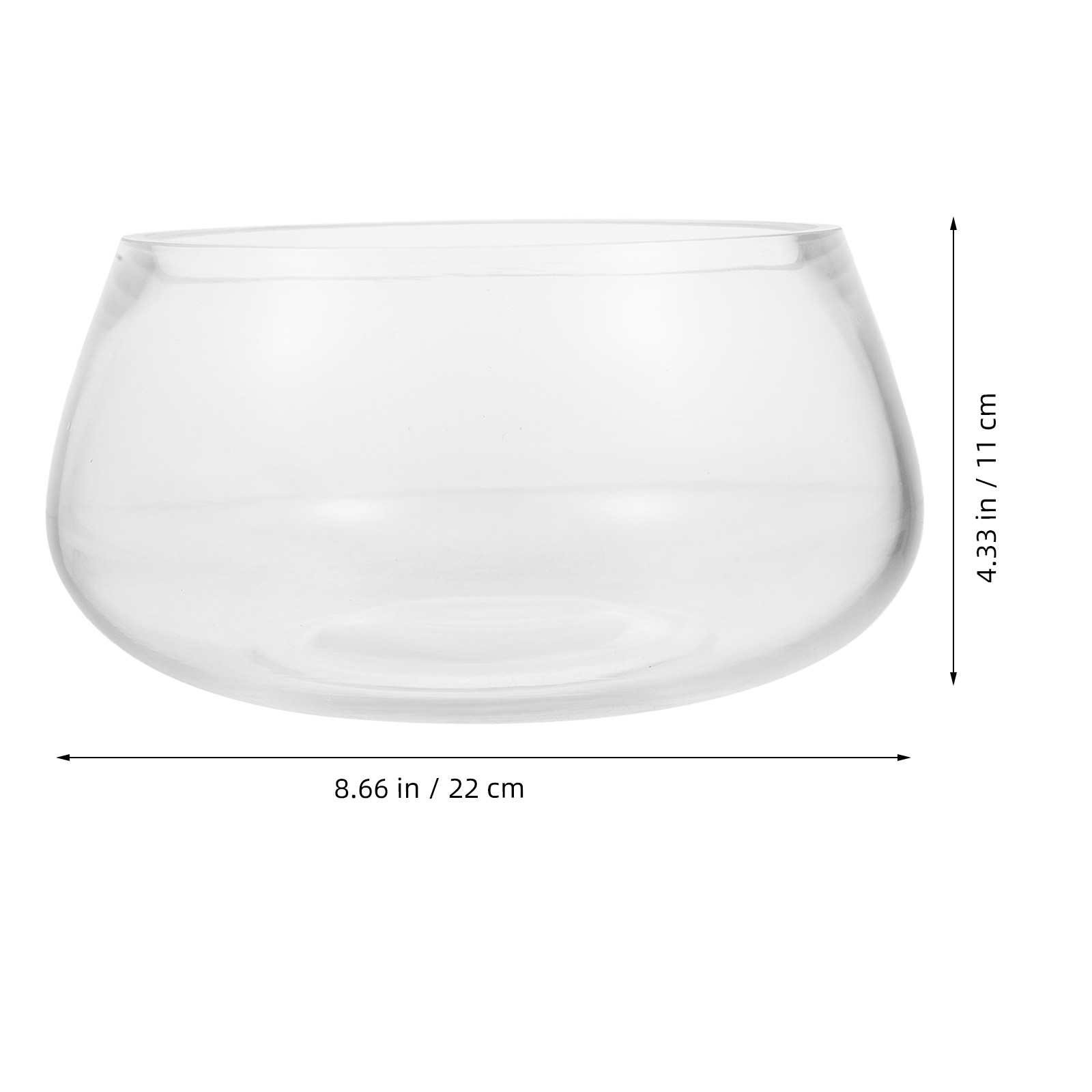 Round Clear Glass Mini Aquariu - Aquarium Planted Shop recension och pris