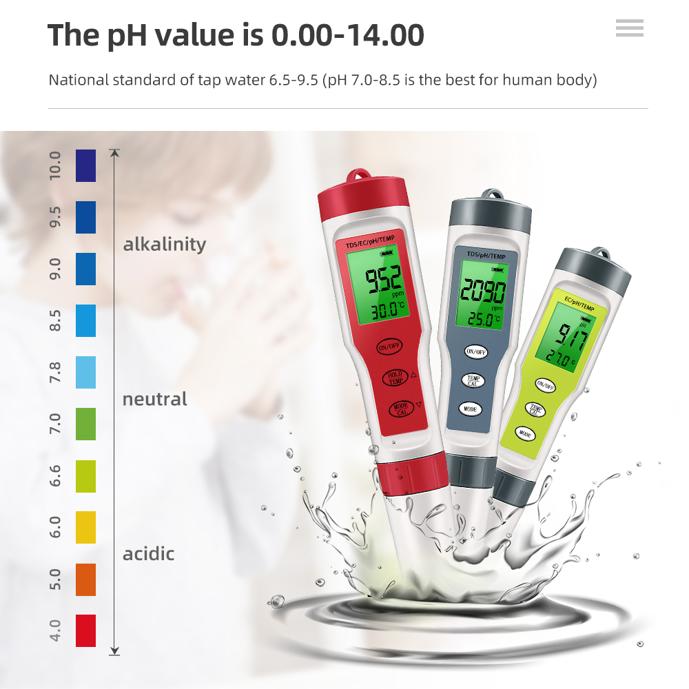 PH Meter Waterproof PH/TDS/EC/ - Planted Aquarium Test Kit recension och pris
