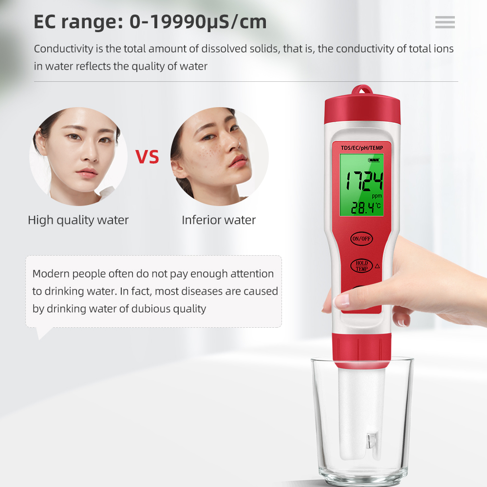PH Meter Waterproof PH/TDS/EC/ - Planted Aquarium Test Kit recension och pris