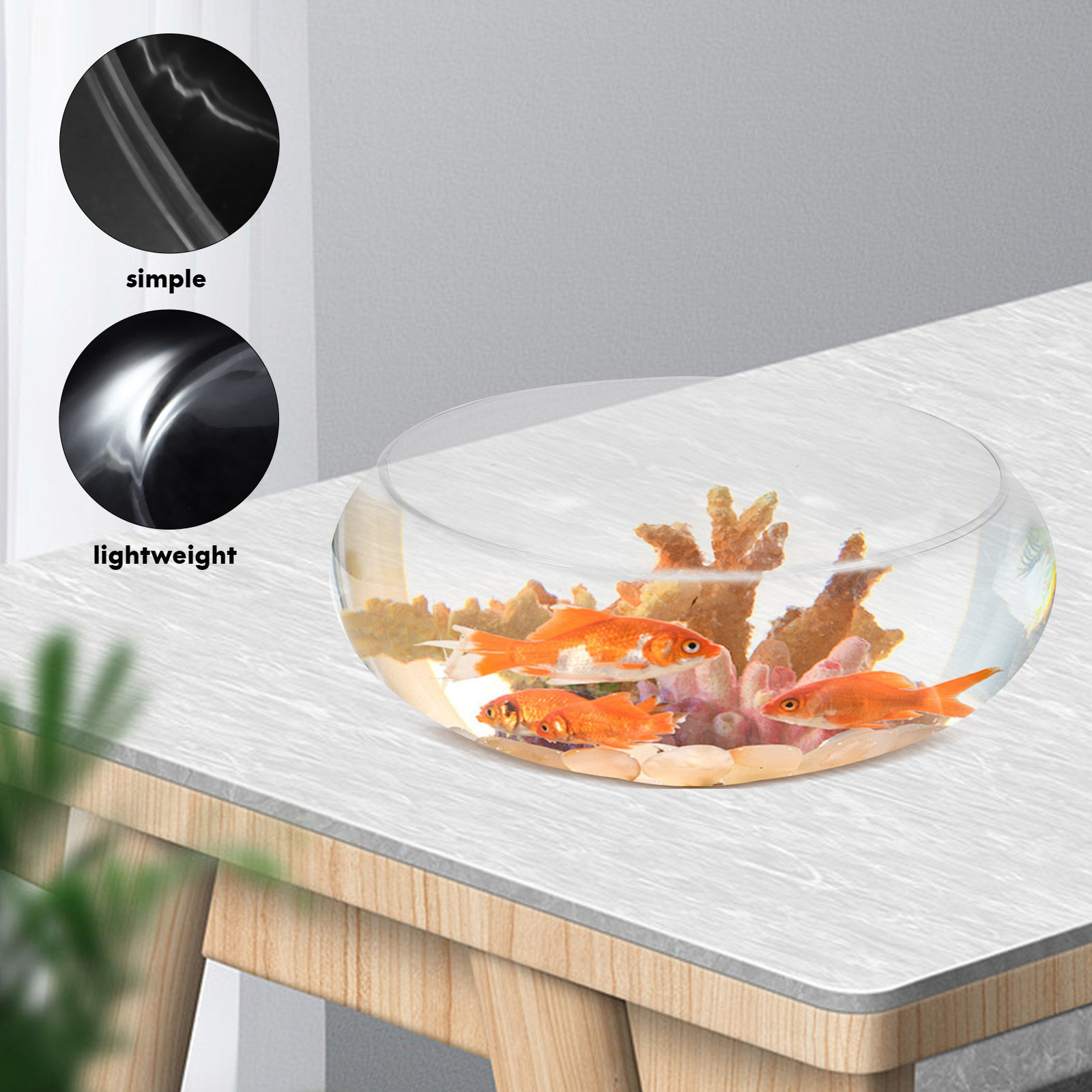 Transparent Glass Fish Bowl De - Planted Aquarium Bowl recension och pris