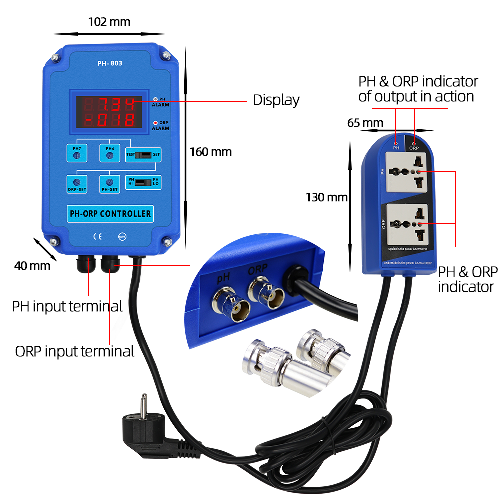 PH-803 Digital 2&1 PH ORP Redo - Planted Aquarium Ph recension och pris