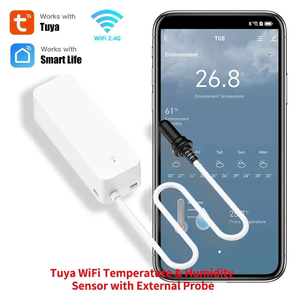 Tuya WiFi Temperature Humidity - Planted Aquarium Temperature recension och pris